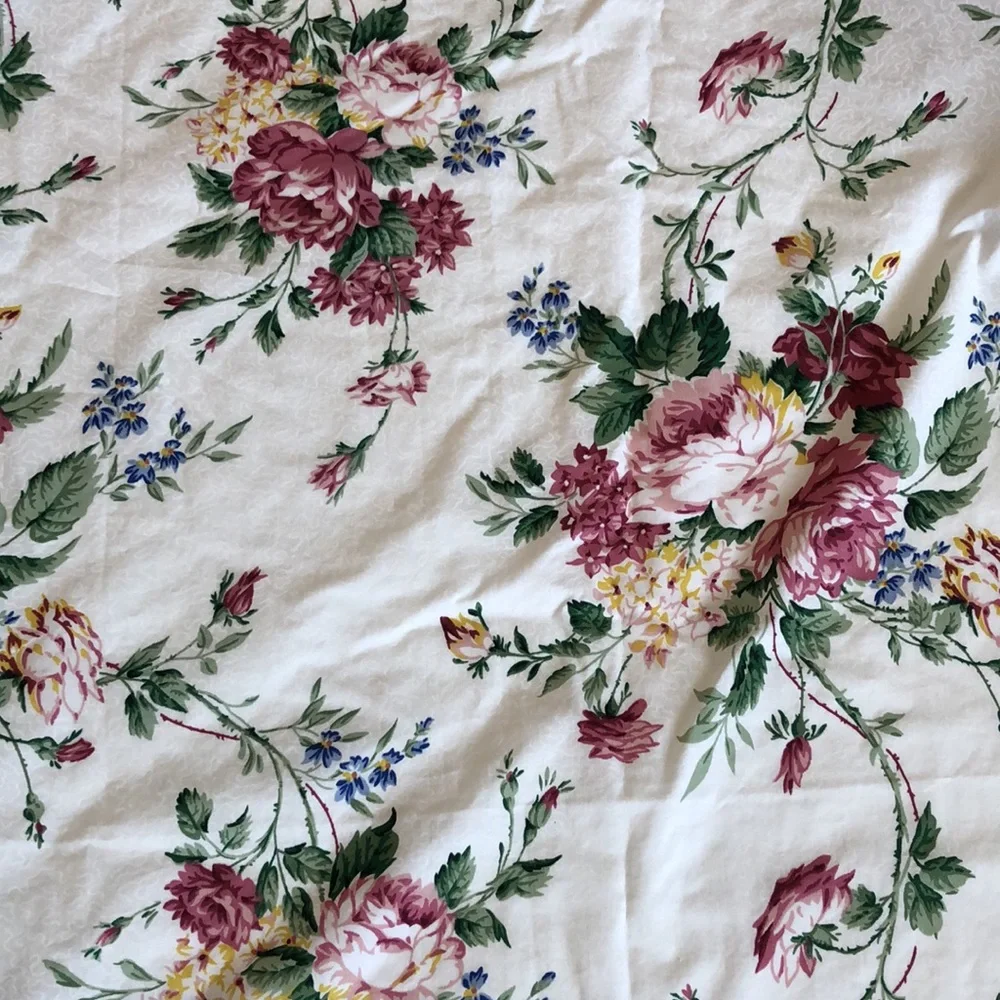 Floral Waverly Twin Flat Sheet White Waverly Flowers Flat Sheet Eyelet